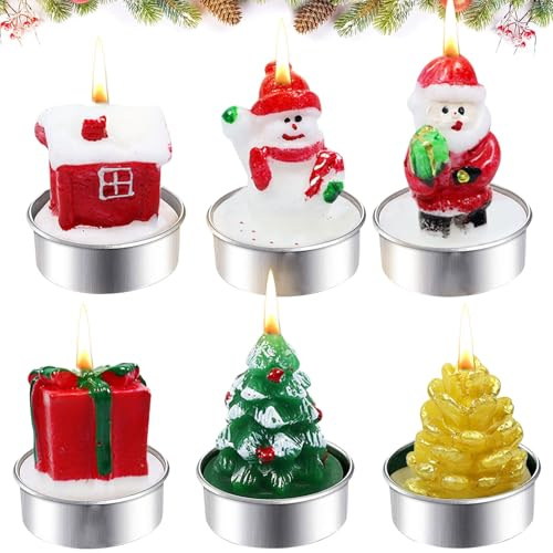 Set regalo per candele, candele aromatiche in scatola, set regalo per candele, motivo natalizio, fatto a mano, colorato, decorazione natalizia, regalo per donne, mamma, Natale