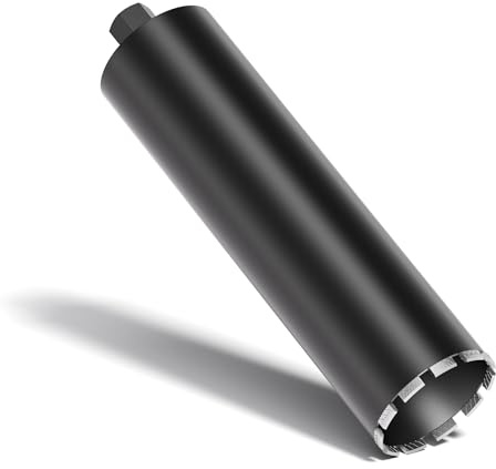 Wiltec Diamantbohrkrone Typ 2 (Mesh) Ø 132 mm, Bohrkrone 450 mm, 1¼ UNC Nassbohrkrone, Diamantbohrer für Beton, Stein, Granit