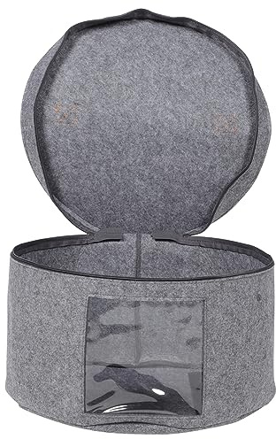 ANDRESLAD Caja Para Guardar Sombreros Sombrerera De Viaje Caja Redonda Tapa Organizador De Sombreros Para Armario Sombrerera Vintage Almacenamiento Para Gorras De Béisbol
