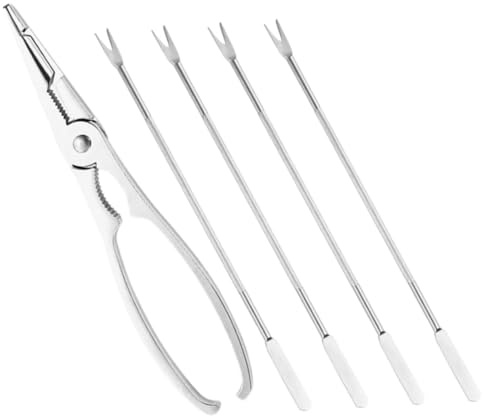 DECHOUS Casse-Croute pour Crabe Et Homard Fourchettes à Fruits De Mer Outils pour Casser La Carapace Accessoires pour Manger du Crabe