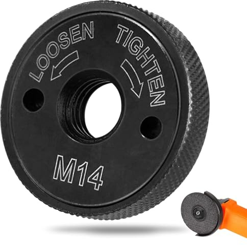 M14 Angle Grinder Nut,Heavy Duty Carbon Angle Grinder Quick Release Screw Nut,Accurate Thread for Milwaukee Dewalt Makita Angle Grinder(Black)