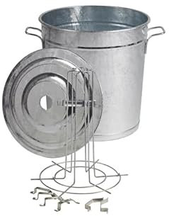 Bouilleur 11 Bocaux – 37L – Acier galvanisé à chaud – Tous feux sauf induction – Avec couvercle, colonne intérieure et 6 ressorts de maintien – Stérilisateur à conserves robuste et durable - 011612