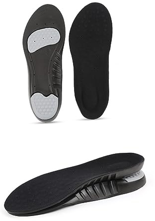 HAMPPLIES Atmungsaktive Einlegesohlen für Herren und Damen Stoßdämpfende Laufsohlen aus Pu und Samt Seitliche Stabilität und Komfort für Sportschuhe Größe 42-44