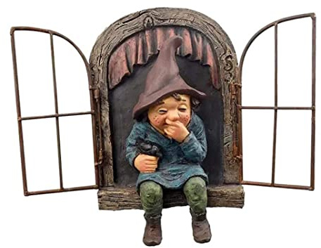 GNOME Statue Jardin Mini fenêtre Elfe naine