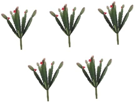 VICASKY 5 Pezzi Mini Piante Grasse Artificiali con Fiori Decorazioni per Scrivania e Soggiorno Finte Vaso per Ufficio e Casa Accessori e Design Unico