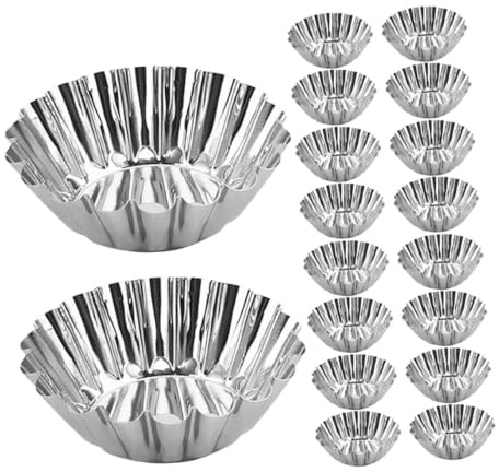 MOTHNUR 30pièces Set De Mini Moules à Tartelettes Acier Inoxydable Réutilisables Moules Antiadhésifs Pour Muffins Cupcakes Œufs Et Desserts Individuels Faciles à Nettoyer Et Ranger