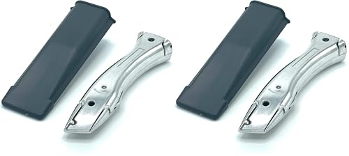 TradeUnderlay Silver Knife Carpet Fitter Economy Tool with Holster (Pack of 2)