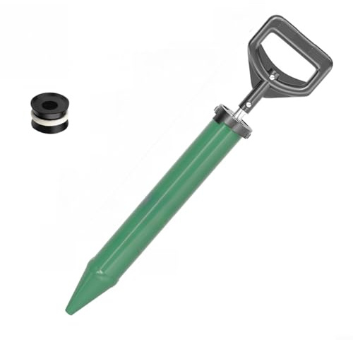 CNANRNANC 1 juego de herramientas de lechada manual de acero inoxidable ABS cemento sellador de grietas con boquillas planas redondas mango ergonómico para puerta pared carretera llenado verde (A)