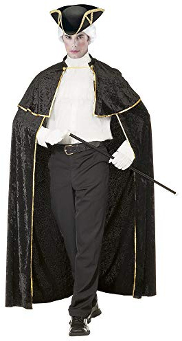 W WIDMANN MILANO Party Fashion - Venezianischer Umhang | Eleganter Umhang mit Jabot für Adelige, Vampir und Maskenball zu Karneval und Mottoparty
