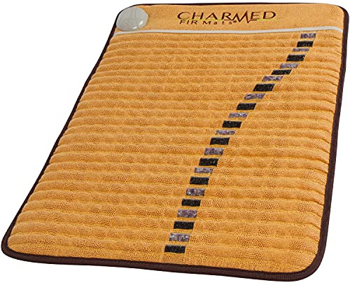 Far Infrared Heating Pad: Amethyst & Tourmaline Crystal, Electric Radiant Heating Pads for Deep Heat (20 X 31) Adjustable Temperature Settings Auto Shut-Off, Flexible mat.