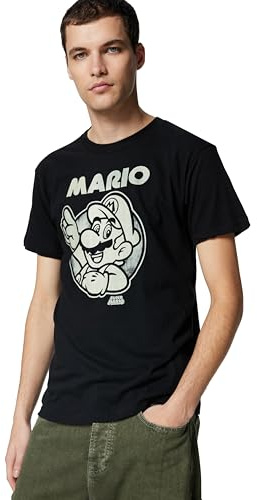 Nintendo herr So Mario T-shirt, svart, L