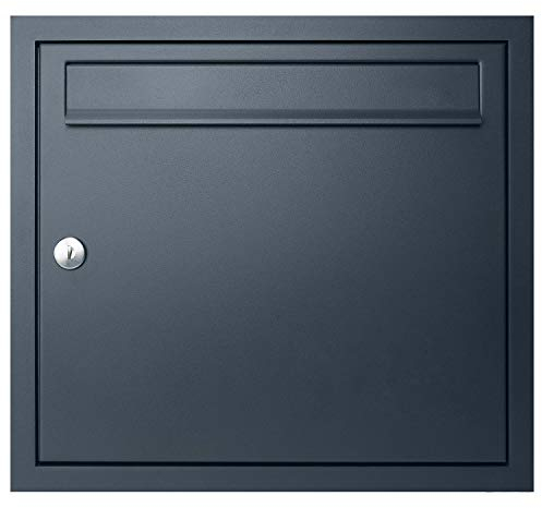 MOCAVI UP1 Unterputz-Briefkasten anthrazit-grau RAL 7016 moderner wetterfester rostfreier Einbaubriefkasten hochwertiger Qualitäts-Postkasten stilvolles Design sicherer Postempfang langlebig robust