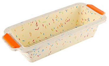 KITITEN Tostapane Rettangolare in Silicone Tortiera Bicolore Scatola per Pane Antiaderente,Beige
