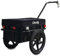 DMS® Fahrradanhänger, Lastenanhänger, Handwagen, mit Hochdeichsel, Transportbox mit 70 Liter Volumen, Max. 60kg, Kugel-Kupplung für Fahrräder mit 26'' - 28'' FH-01 (Schwarz)