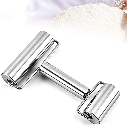 Mattarello Acciaio Inossidabile, Mattarello Professionale, Mattarello Liscio Acciaio Inox, Mattarello Cucina, Mattarello Doppio, per Pasta da Forno, Pizza, Torta, Pasticceria, Pasta