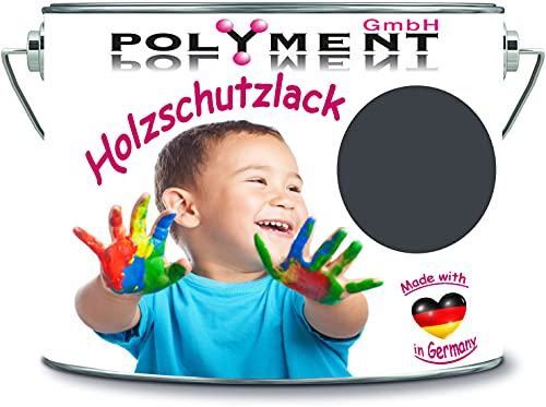 Holzschutzlack Holzlack Holzlasur wetterbeständiger Langzeitschutz Wetterschutzfarbe Holzschutzfarbe RAL 7016 Anthrazitgrau // Polyment GmbH