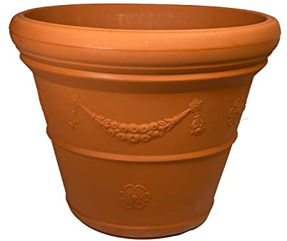 Design-Pflanztopf ROM in der Farbe Terracotta aus Kunststoff | Durchmesser von 40 bis 90 cm (Farbe: Terracotta, Größe F75) | Höhe: 57 cm