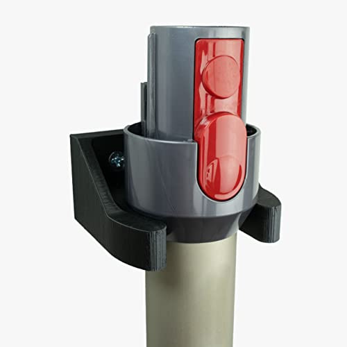 Built3D Wall Mount Holder for Dyson Stick Wand Tube V15 V11 V10 V8 V7 Absolute Complete Extra Animal Outsize Detect Stick Vacuum Cleaner, Wall Hook Hanger and Storage, Black (016-B)