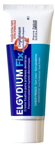 Elgydium Fix Fixation Extra Forte 45 g - Crème fixative pour prothèses dentaires - Tenue extra forte - Longue durée de vie - Démoulage facile