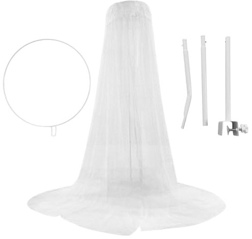 Rurunklee Support de ciel de crèche, robuste et amovible à 5 niveaux, ciel de lit pour chambre de bébé, lit d'enfant, ciel de lit pour lit d'enfant, accessoire en filet pour lit de bébé