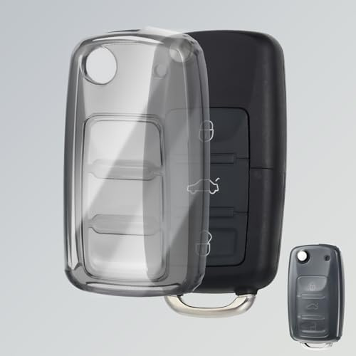OFFCURVE Schlüsselhülle Transparent für VW Golf 4 5 Skoda Fabia SEAT Ibiza