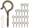 ZYDYRX 20 Pezzi Ganci a Vite Ganci a Vite Soffitto Chiusura Sicurezza Gancio a Vite Forma Q In Bronzo Con Tubo Espansione Ganci Parete Appendere Piante Vaso Lampade 53 * 25MM