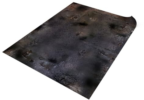 Matta för Wargaming kompatibel med Warhammer 40K – 44 x 60 tum/112 x 152 cm – förstörd stad