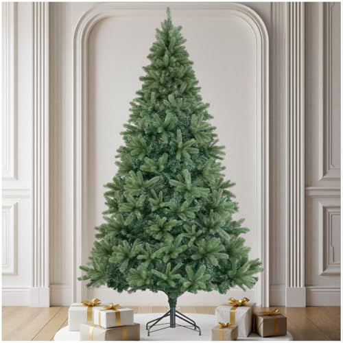 tectake® Künstlicher Weihnachtsbaum, naturgetreue Spritzguss- und PVC-Nadeln, biegsame künstliche Tannenzweige, Weihnachtsbaum künstlich mit Metallständer, Weihnachtsbaum als Weihnachtsdeko - 210 cm