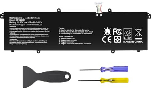 ASUNCELL 11.55V/50Wh C31N1905 Batterie d'ordinateur portable pour Asus VivoBook S13 S333 S333JA, K533F S521FA V533F, S14 S433 S433F M433 S433FA, S15 M533IA S533, Adolbook13 2020, Dolbook14 2020 Series
