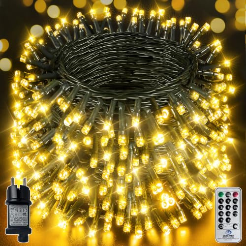 Lichterkette Außen 800 LED - 80M Llichterkette Aussen Wetterfest 8 Modi IP44 Wasserdicht Timer Dimmbar Lichterkette Außen Outdoor für Weihnachtsbaum Garten Terrasse Baum Hof Party
