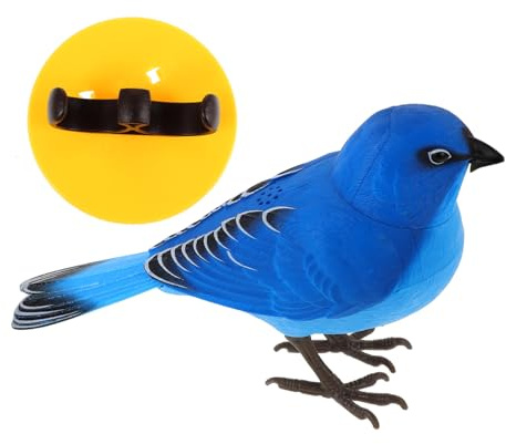 WOONEKY Interaktives Elektrisches Vogelspielzeug Singender und Zwitschernder Roboter Vogel mit Realistischem Geräusch Dekorative Simulation für Haustiere und Batteriebetrieben Gestaltet