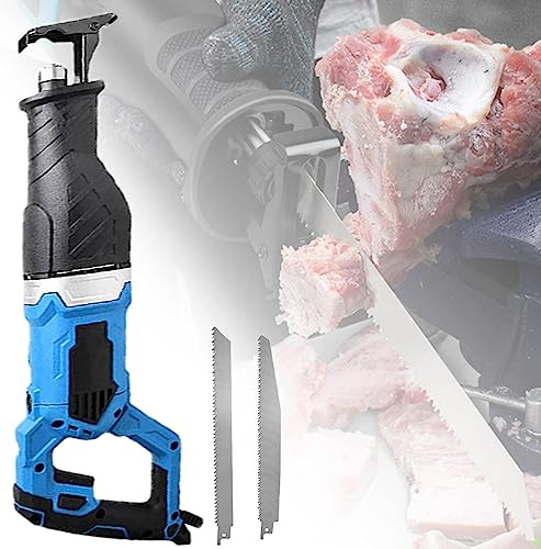 Electric Bone Saw Machine 1300W Commercial Bandsaw Meat Cutter for Chicken, Fish & Beef, 24cm Saw, 0-2800 RPM, Includes Toolbox