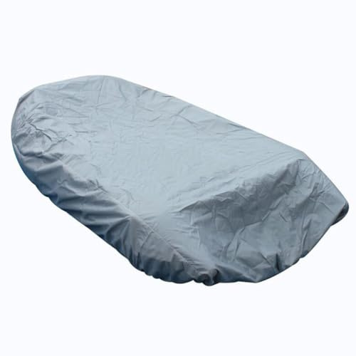 Telo Copri Barca per Gommone Impermeabile Oxford Tessuto Copertura per Barca Gonfiabile Antipolvere UV Resistente,Grigio,4.3m