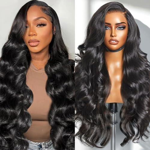 Junemet 20 Zoll Echthaar Perücke 200% Dichte 13x4 HD Lace Front Human Hair Wig Body Wave Perücke Damen Echthaar Glueless Wig Human Hair 100% Brasilianisch Natürlich Pre Plucked (51CM)