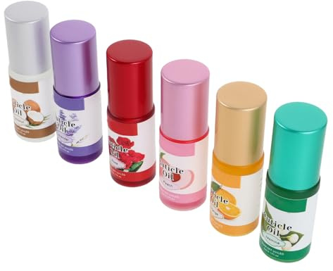 Aceite de Uñas en Roll-on de Vidrio, 6 Piezas para Cutículas