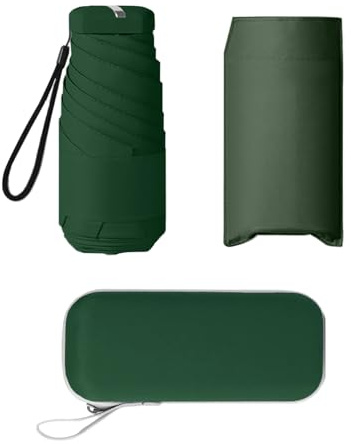 Berrybella Ausdinauto Windproof Mini Travel Umbrella with UPF 50+ Sun & Rain Protection - Ultra Compact & Lightweight, Pocket-Sized for Any Bag