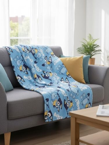 ASDITEX Manta DE Viaje Infantil BLUEY - 100x140 cm., Azul