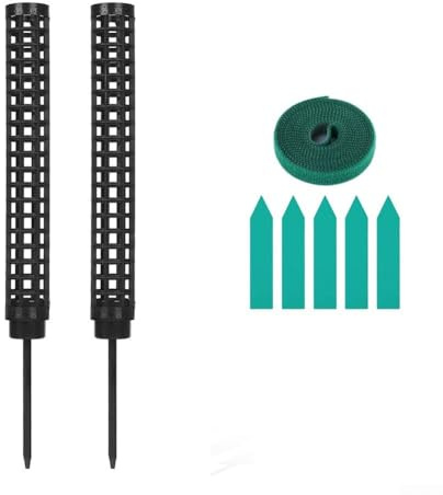 Palo di muschio resistente alla putrefazione per interni per piante da 25 cm, supporto per rampicanti per Pothos, filodendro e altro (nero)