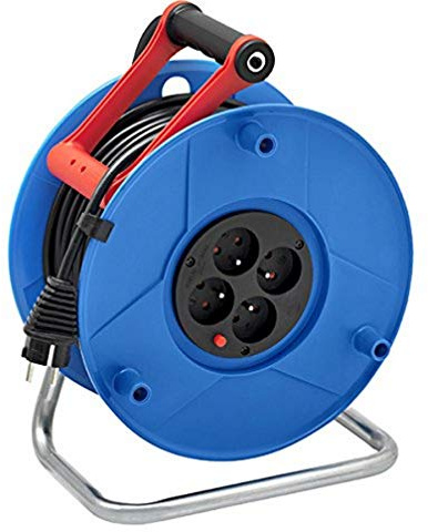Brennenstuhl 1200261 Kabeltrommel mit Stecker, Standard S, 50 m H05VV-F 3 G1,5