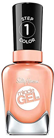 Sally Hansen Miracle Gel Nagellack ohne künstliches UV-Licht Sweet Tea, pfirsich, mit intensiv glänzendem Gel-Finish, Nr. 374, (1 x 14,7 ml)