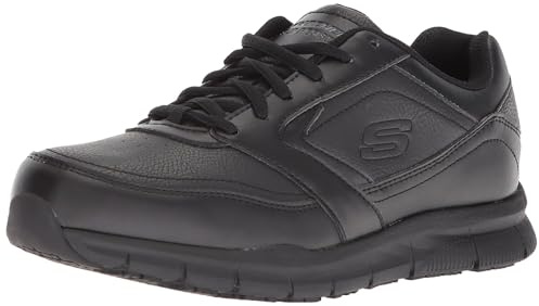 Skechers for Work Women's Nampa-Wyola Food Service Shoe, black polyurethane, 7.5 M US