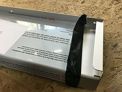ALUMINIUM FENSTERBANK Fensterbrett silber EV1 Fensterblech SIMS Fensterbänke mit Alu + Bordstücke Endschlüsse + Schrauben -Made in Germany (Ausladung 130, 200 cm)