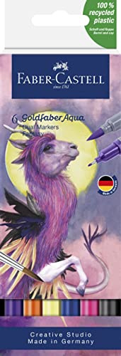 Faber-Castell - Marqueurs Goldfaber Aqua Dual Fantasy, 6 couleurs
