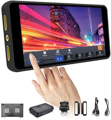 Portkeys PT5 Camera Field Monitor 500 nits Brightness 5 Inch Wide Color Gamut Touchscreen 4K Camera Monitor HDMI Input DSLR Field Monitor