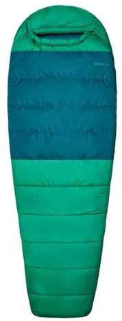 Marmot Lost Coast 30 Short, Sacco a pelo a mummia per adulti, imbottitura in piuma d'oca 600+, leggero e caldo, impacchettabile, 168 cm, adatto fino a -21 °C, Clover/Dark Jungle, 168 cm