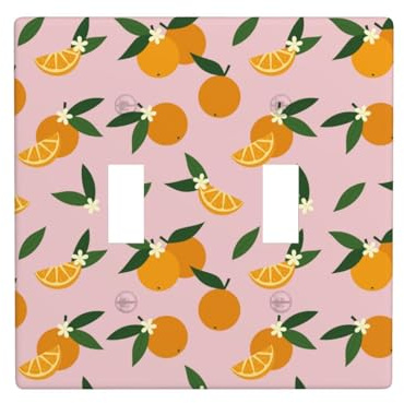 Placca di copertura per interruttore della luce a levetta, 2 piastre da parete di dimensioni standard 11,4 x 11,4 cm, deliziosa piastra di copertura decorativa per interruttore della luce a doppio