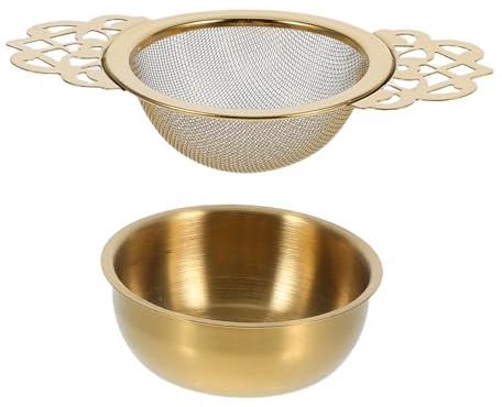 EPIGEIST Filtro de Té Colador de Acero Inoxidable 304 y Malla Fina con Mango Doble Hueco Colador Adecuado para Hierbas y Especias en Fiestas de Té
