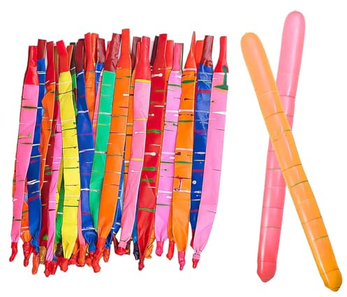 RHQFDM 50 Pièces Ballons Amusants,Longs ballons pour les Fêtes D'anniversaire des Enfants,pour Jeux de Plein Air,Loisirs,Lâche le Ballon et il Part en Fusée(Couleur Aléatoire)