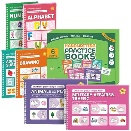 Générique Cahiers d'Écriture Rainurés pour - Cahiers de Traçage d'Écriture Rainurés - Cahier d'Apprentissage des Lettres et de l'Écriture | Pour Garçons Filles Maternelle École Maison Voyage