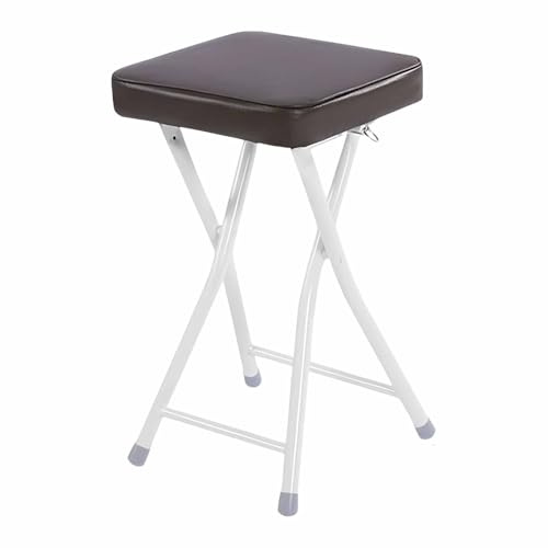 Tabouret de bar pliable en noyer rembourré en polyuréthane pour cuisine, petit déjeuner, bar, bureau et salle à manger, design peu encombrant